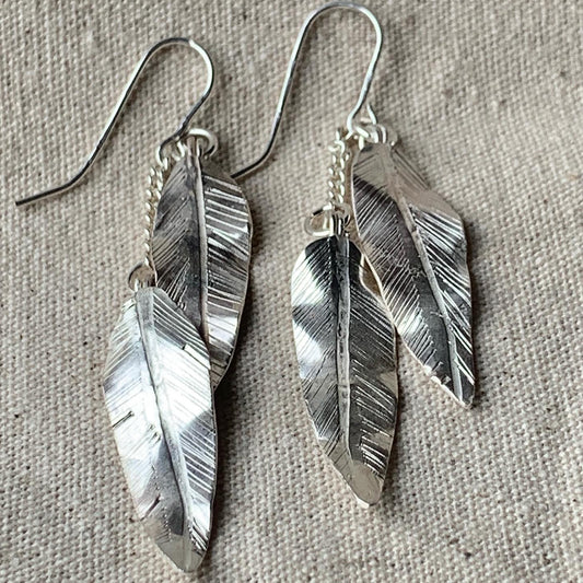 Feather Double Dangle